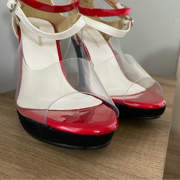 NEW Getmorebeauty Open Toe Clear Heels - Picture 11 of 11